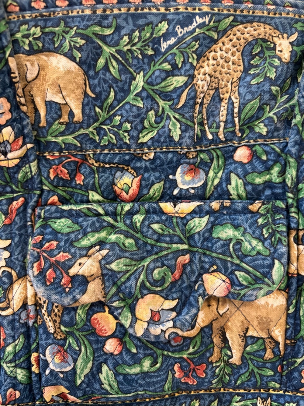 Vintage Vera Bradley “Animal Kingdom” Safari Quilted Cotton Purse Early 2000s - Picture 2 of 5